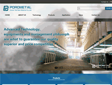 Tablet Screenshot of porometal.com